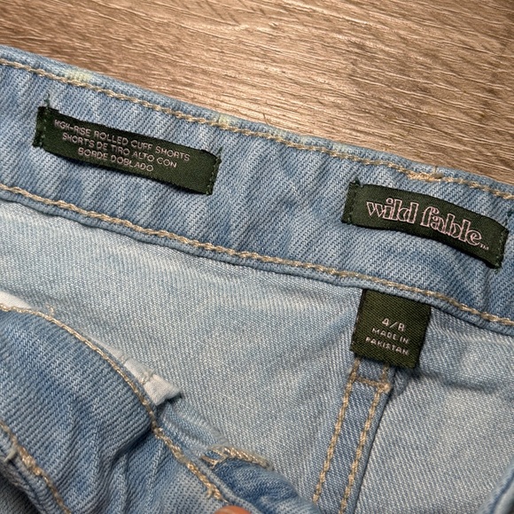 Duo 1 Celebrity Pink Drawstring Denim Shorts S & 1 Wild Fable Rolled Cuff 4/R - Picture 7 of 10